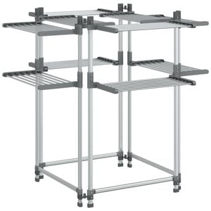 vidaXL Laundry Drying Rack 107x107x120 cm Aluminium