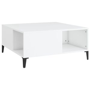 vidaXL Coffee Table White 80x80x36.5 cm Engineered Wood