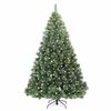 vidaXL Artificial Christmas Tree with 300 LEDs Green 180 cm PE and PVC