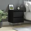 vidaXL Bedside Cabinet Black 40x35x50 cm Engineered Wood