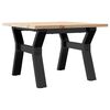 vidaXL Coffee Table Y-Frame 50x50x35 cm Solid Wood Pine and Steel