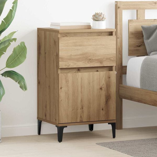 vidaXL Bedside Cabinet Artisan Oak 40 x 35 x 70 cm Engineered Wood