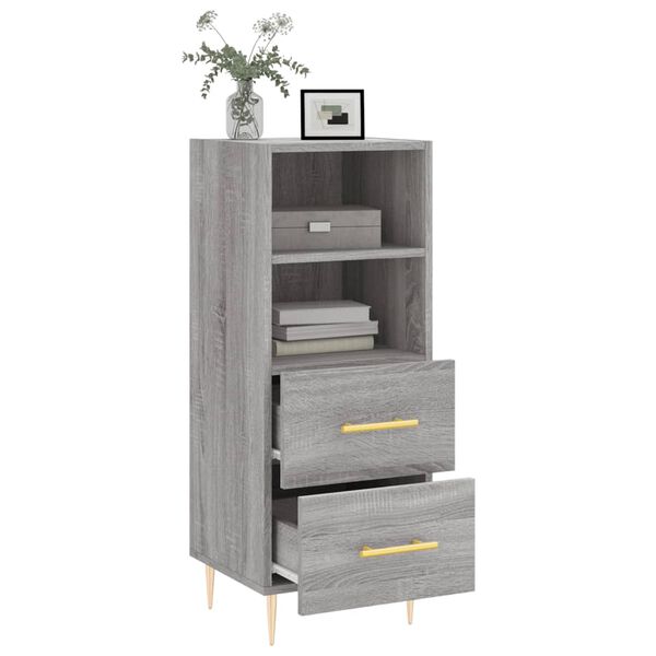 vidaXL Sideboard Grey Sonoma 34.5x34x90 cm Engineered Wood