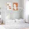 vidaXL Kids' House Bed Frame without Mattress White 90x200 cm