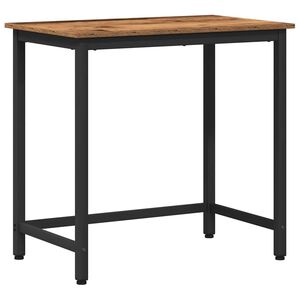 vidaXL Table Old Wood 100 x 50 x 76.5 cm Engineered Wood and Steel