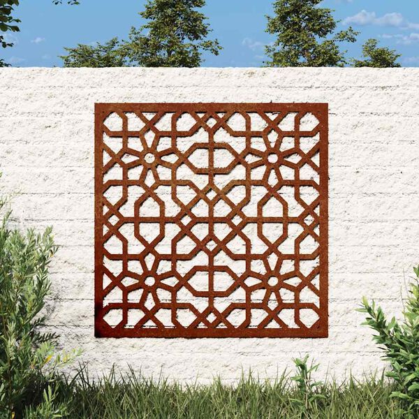 vidaXL Garden Wall Decoration 55x55 cm Corten Steel Moorish Design