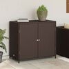 vidaXL Garden Storage Cabinet Brown 83x45x76 cm Poly Rattan