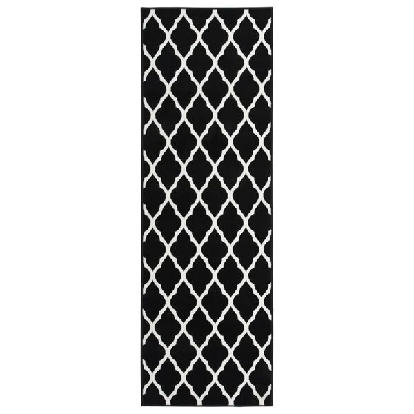 vidaXL Runner Rug BCF Black and White 80x250 cm