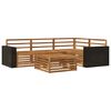 vidaXL Outdoor Sofa Set 5 pcs Natural 79 x 79 x 37 cm
