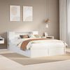 vidaXL Bed Frame without Mattress White 140x200 cm Solid Wood Pine