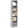 vidaXL Bookcase Grey Sonoma 40x24x176 cm Engineered Wood