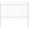 vidaXL Garden Fence 8 pcs White 13.6 x 0.8 m Powder-coated Steel