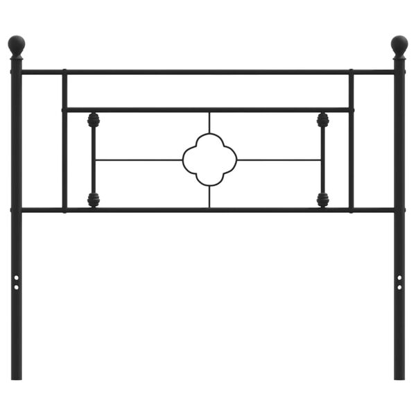 vidaXL Metal Replace Headboard Black 107 cm