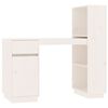vidaXL Desk White 110x53x117 cm Solid Wood Pine