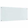 vidaXL Kitchen Backsplash White 120 x 50 cm Tempered Glass