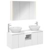 vidaXL Bathroom Cabinet Set 4 pcs White Engineered Wood