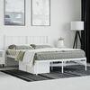 vidaXL Metal Bed Frame without Mattress with Headboard White 140x190cm