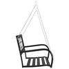 vidaXL Garden Swing Bench 125 cm Steel and Plastic Black