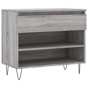 vidaXL Shoe Cabinet Grey Sonoma 70x36x60 cm Engineered Wood