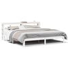 vidaXL Bed Frame with Headboard without Mattress White 180x200 cm
