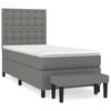 vidaXL Box Spring Bed with Mattress Dark Grey 100x200 cm Fabric