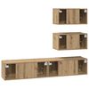 vidaXL TV Cabinet Set Wall-mounted 4 pcs Artisan Oak Engineered Wood