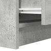vidaXL Bedside Cabinet with 2 Drawers Concrete Grey 38x34x80 cm
