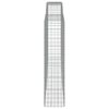 vidaXL Arched Gabion Baskets 8 pcs 400x50x200/220 cm Galvanised Iron