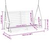 vidaXL Garden Swing Bench with Metal Chains Brown Solid Wood Fir
