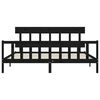 vidaXL Bed Frame without Mattress Black 200x200 cm Solid Wood Pine