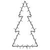 vidaXL Christmas Lights Christmas Tree Silhouette 80 LEDs Warm White