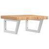 vidaXL Basin Shelf Wall Mounted Steel and Solid Wood Oak