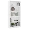 vidaXL 5-Tier Book Cabinet White 80x24x175 cm Engineered Wood