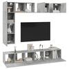 vidaXL 8 Piece TV Cabinet Set Concrete Grey Engineered Wood