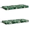 vidaXL 2-Piece Bench Cushions SOEST 100% Polyester Leaf Pattern