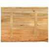 vidaXL Table Top 70x60x3.8 cm Live Edge Solid Wood Mango