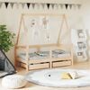 vidaXL Kids Bed Frame with Drawers 70x140 cm Solid Wood Pine