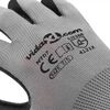 vidaXL Work Gloves 12 pcs Grey and Black 10 / XL Polyester