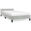 vidaXL Bed Frame without Mattress Light Grey Twin Velvet