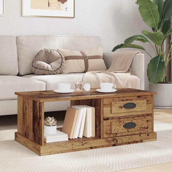 vidaXL Coffee Table Old Wood 90 x 50 x 35 cm Engineered Wood