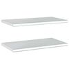 vidaXL Wall Shelves 2 pcs 75x40x3 cm Silver Stainless Steel