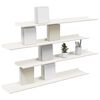 vidaXL Floating Shelf Wall-mounted 4 pcs White 100 x 18 x 2.5 cm Steel