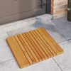 vidaXL Bath Mat Plain Brown 52 x 50 cm Wood