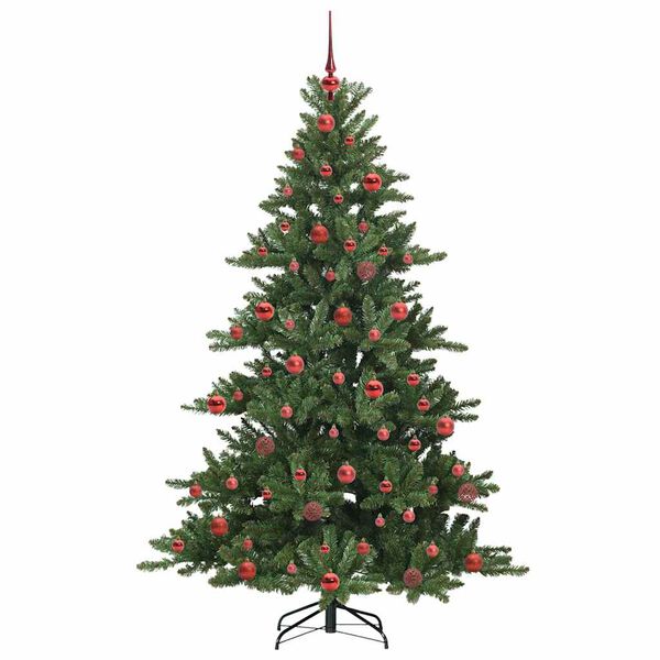 vidaXL Artificial Hinged Christmas Tree Green 180 cm PVC and Steel