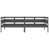 vidaXL Day Bed without Mattress Grey Solid Wood Pine 90x200 cm