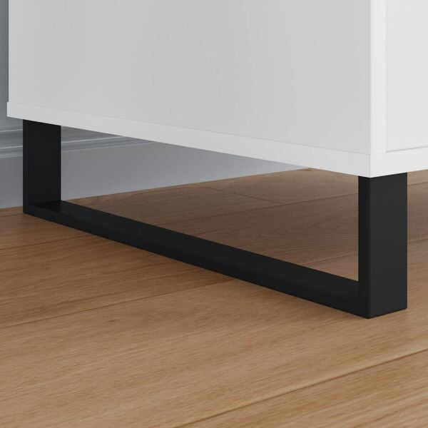 vidaXL Furniture Feet 2 pcs Black 48.1 x 4 x 10 mm Iron