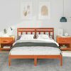vidaXL Bed Frame Brown 135 x 190 cm Solid Pine Wood