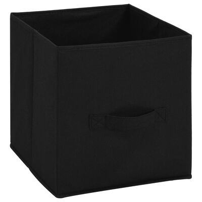 vidaXL Storage Cabinet with 4 Fabric Baskets Black 63x30x71 cm Steel