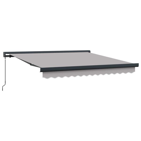vidaXL Retractable Awning Light Grey 300 x 250 cm Fabric and Metal