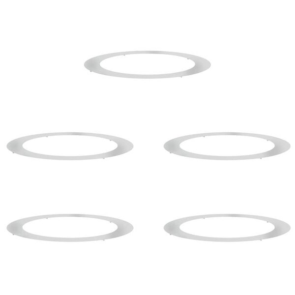 vidaXL suitable for Flat Tree Rings 5 pcs Silver Ø90 / 120 cm